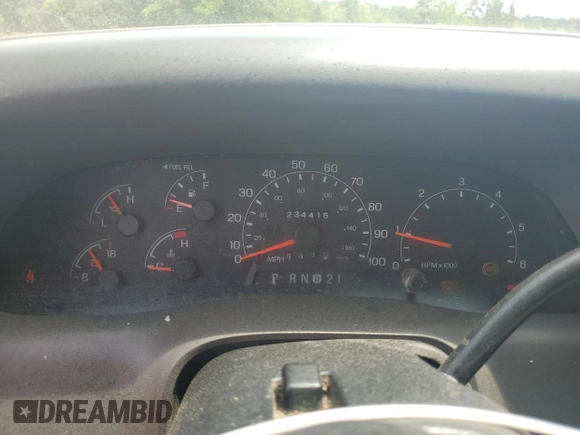 1999 Ford F-250 XL with VIN 1FTNX21L6XEB55705, listed as a Copart auction lot 55469505 with 234,416 mi miles and Salvage title. Bid and sale history available at DreamBid. Image 9.