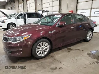2016 Kia Optima LX with VIN 5XXGT4L36GG004985, listed as a Copart auction lot 48245515 with 127,315 mi miles and Salvage Title. Bid and sale history available at carsss.com. Image 1.