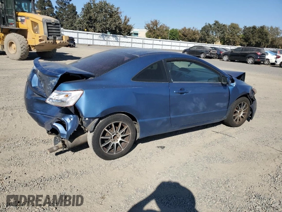 2007 Honda Civic Cpe LX with VIN 2HGFG12657H563632, listed as a Copart auction lot 73558664 with 166,144 mi miles and Salvage Title. Bid and sale history available at carsss.com. Image 3.