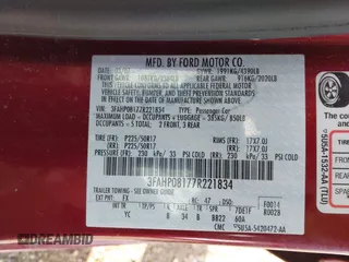 2007 Ford Fusion SEL with VIN 3FAHP08177R221834, listed as a IAAI auction lot 41670518 with 171,408 mi miles. Bid and sale history available at carsss.com. Image 9.
