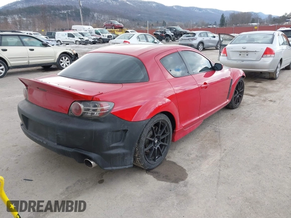 2006 Mazda RX-8 z VIN JM1FE173960203107, wystawiony jako IAAI lot #41416061 z przebiegiem 68 507 mil mil oraz . Historia ofert i sprzedaży dostępna na DreamBid. Obrazek 4.