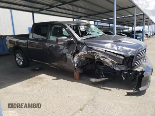 2017 Ram 1500 Sport with VIN 1C6RR6MT1HS637457, listed as a Copart auction lot 56231025 with 62,868 mi miles and Salvage title. Bid and sale history available at DreamBid. Image 4.