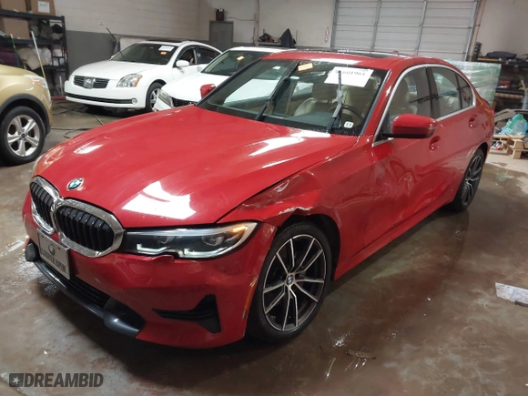 2020 BMW 3 Series 330i xDrive with VIN WBA5R7C02LFH53563, listed as a IAAI auction lot 41601961 with 59,738 mi miles. Bid and sale history available at carsss.com. Image 17.