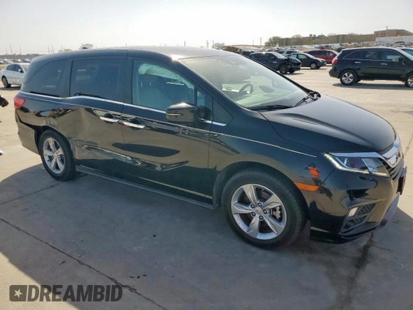 2018 Honda Odyssey EX-L with VIN 5FNRL6H76JB054750, listed as a Copart auction lot 49651795 with 55,451 mi miles and Salvage Title. Bid and sale history available at carsss.com. Image 4.