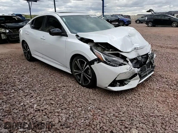 2021 Nissan Sentra SR with VIN 3N1AB8DV3MY322259, listed as a Copart auction lot 48533555 with 64,041 mi miles and Salvage Title. Bid and sale history available at carsss.com. Image 10.