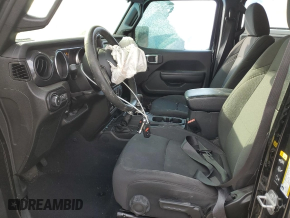 2022 Jeep Wrangler Unlimited Sport S with VIN 1C4HJXDG4NW201971, listed as a Copart auction lot 42845135 with 34,461 mi miles and Salvage Title. Bid and sale history available at carsss.com. Image 7.