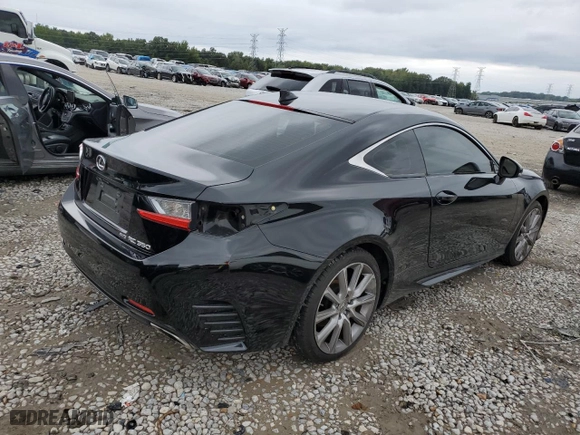 2015 Lexus RC 350 with VIN JTHSE5BCXF5001567, listed as a Copart auction lot 71283364 with 0 mi miles and Salvage Title. Bid and sale history available at carsss.com. Image 3.