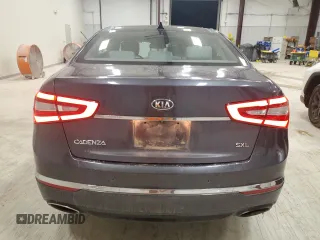 2014 Kia Cadenza Premium with VIN KNALN4D70E5165793, listed as a Copart auction lot 82120484 with 75,129 mi miles and Salvage Title. Bid and sale history available at carsss.com. Image 6.