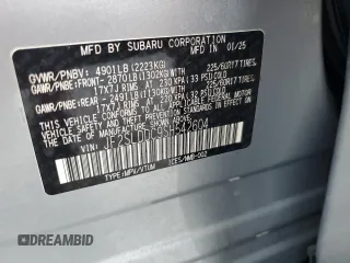 2025 Subaru Forester Premium with VIN JF2SLDDC9SH542604, listed as a Copart auction lot 53816305 with 440 mi miles and Salvage title. Bid and sale history available at DreamBid. Image 13.