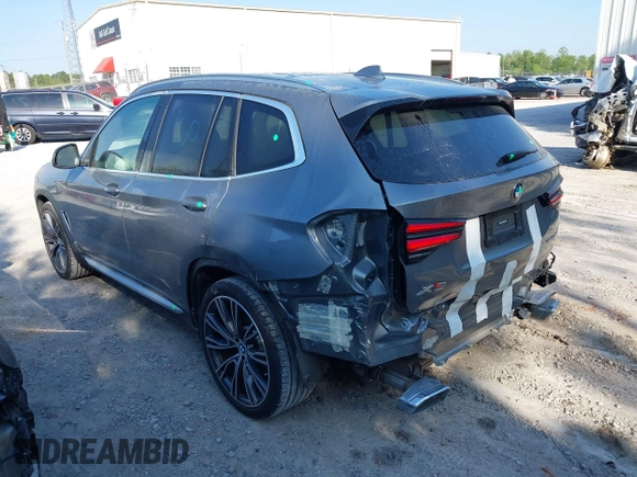 2023 BMW X3 sDrive30i z VIN 5UX43DP00P9S59680, wystawiony jako IAAI lot #42018453 z przebiegiem Nie podano mil oraz . Historia ofert i sprzedaży dostępna na DreamBid. Obrazek 3.