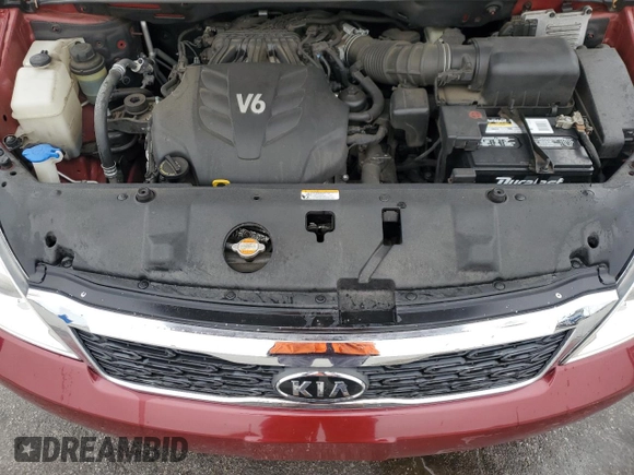 2012 Kia Sedona LX with VIN KNDMG4C78C6438585, listed as a Copart auction lot 50383715 with 85,763 mi miles and Salvage Title. Bid and sale history available at carsss.com. Image 12.