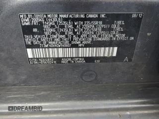 2012 Toyota RAV4 Sport with VIN 2T3WF4DV4CW140607, listed as a Copart auction lot 58319345 with 231,296 mi miles and Salvage title. Bid and sale history available at DreamBid. Image 12.