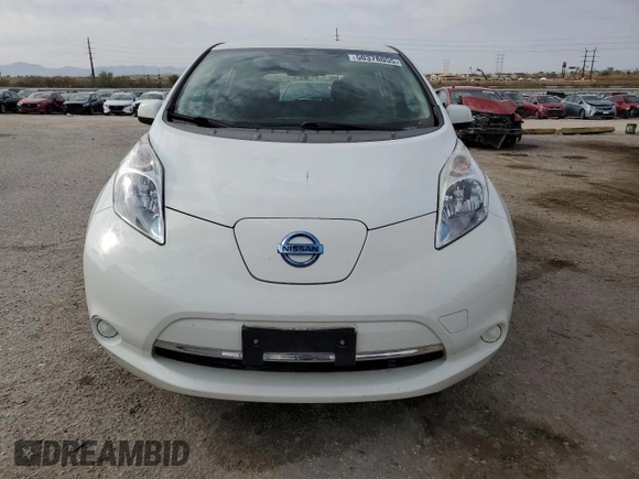 2015 Nissan LEAF SV with VIN 1N4AZ0CP1FC323120, listed as a Copart auction lot 50378055 with 26,612 mi miles and Salvage Title. Bid and sale history available at carsss.com. Image 5.