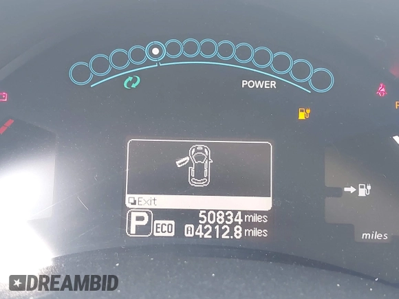 2016 Nissan LEAF S with VIN 1N4AZ0CP9GC307135, listed as a IAAI auction lot 41991588 with 50,834 mi miles. Bid and sale history available at carsss.com. Image 12.