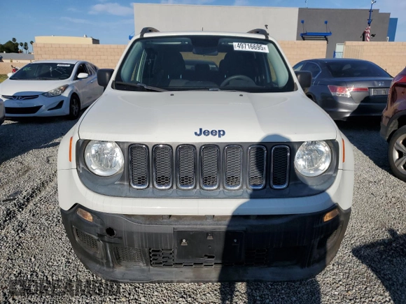 2016 Jeep Renegade Sport with VIN ZACCJAAT3GPD50865, listed as a Copart auction lot 49716695 with 77,712 mi miles and Salvage Title. Bid and sale history available at DreamBid. Image 5.