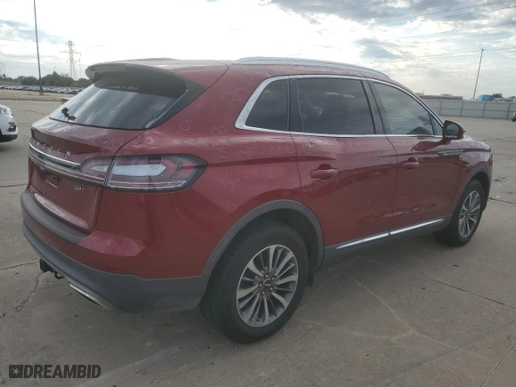 2019 Lincoln Nautilus Select with VIN 2LMPJ6K93KBL45647, listed as a Copart auction lot 76140984 with 55,041 mi miles and Clean Title. Bid and sale history available at carsss.com. Image 3.