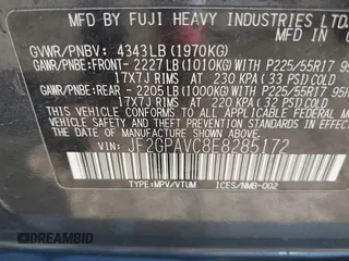 2014 Subaru Crosstrek Premium z VIN JF2GPAVC8E8285172, wystawiony jako IAAI lot #42221167 z przebiegiem 166 265 mil mil oraz . Historia ofert i sprzedaży dostępna na DreamBid. Obrazek 9.