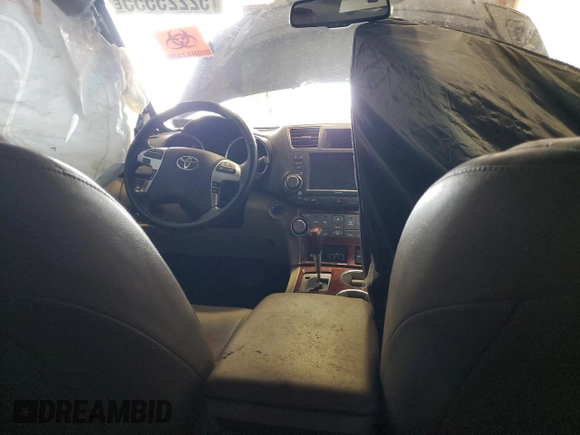 2012 Toyota Highlander Hybrid Limited with VIN JTEDC3EH3C2008879, listed as a Copart auction lot 52225555 with 0 mi miles and Salvage Title. Bid and sale history available at carsss.com. Image 8.