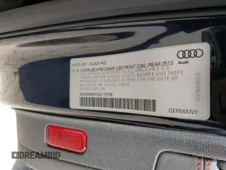 2018 Audi A4 Premium Plus with VIN WAUENAF43JA117376, listed as a Copart auction lot 61279452 with 52,909 mi miles. Bid and sale history available at carsss.com. Image 10.