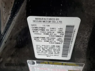 2007 Infiniti FX35 with VIN JNRAS08W97X208841, listed as a Copart auction lot 48687834 with 0 mi miles and Salvage Title. Bid and sale history available at carsss.com. Image 12.
