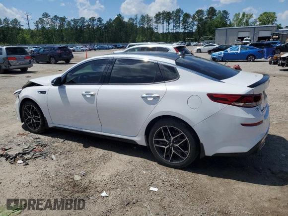 2019 Kia Optima SX with VIN 5XXGW4L29KG327192, listed as a Copart auction lot 52411425 with 109,785 mi miles and Salvage title. Bid and sale history available at DreamBid. Image 2.