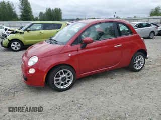 2012 FIAT 500 Pop with VIN 3C3CFFAR7CT105223, listed as a Copart auction lot 60941385 with 87,042 mi miles and Salvage title. Bid and sale history available at DreamBid. Image 1.