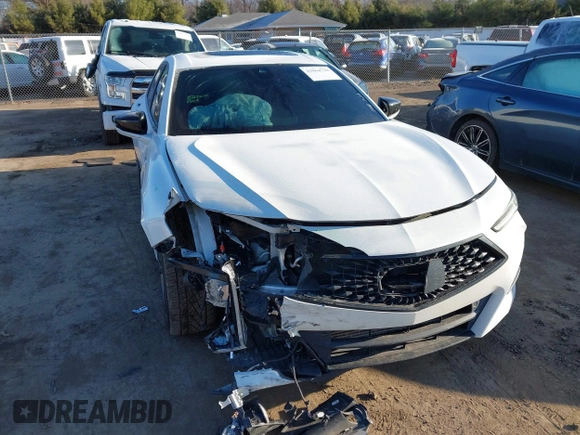 2021 Acura TLX w/A-Spec Package with VIN 19UUB6F50MA007713, listed as a IAAI auction lot 41864738 with 52,270 mi miles. Bid and sale history available at carsss.com. Image 1.