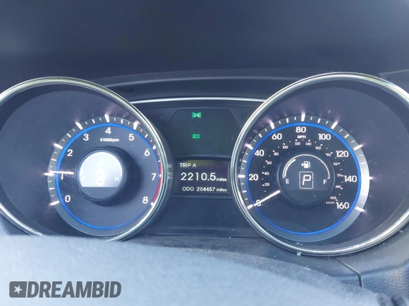 2011 Hyundai Sonata Limited with VIN 5NPEC4AB1BH206843, listed as a IAAI auction lot 41048283 with 204,457 mi miles and . Bid and sale history available at DreamBid. Image 7.