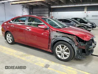 2013 Hyundai Sonata Limited with VIN 5NPEC4AC8DH614803, listed as a Copart auction lot 52021195 with 91,708 mi miles and Salvage Title. Bid and sale history available at DreamBid. Image 4.