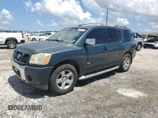 2005 Nissan Armada LE z VIN 5N1AA08A95N738884, wystawiony jako Copart lot #56823015 z przebiegiem 183 395 mil mil oraz Czysty tytuł • Clean title. Historia ofert i sprzedaży dostępna na DreamBid. Obrazek 1.