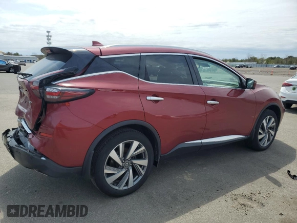 2019 Nissan Murano SL with VIN 5N1AZ2MS6KN163397, listed as a Copart auction lot 53791905 with 128,987 mi miles and Salvage Title. Bid and sale history available at carsss.com. Image 3.