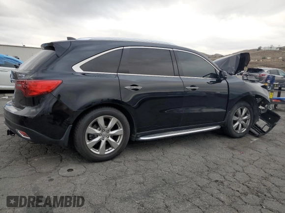 2015 Acura MDX Advance/Entertainment Pkg with VIN 5FRYD3H85FB013466, listed as a Copart auction lot 44435485 with 110,444 mi miles and Salvage Title. Bid and sale history available at carsss.com. Image 3.