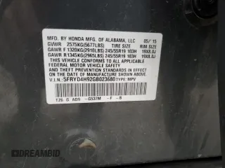 2016 Acura MDX w/Advance with VIN 5FRYD4H92GB023680, listed as a Copart auction lot 49952545 with 159,164 mi miles and Salvage Title. Bid and sale history available at carsss.com. Image 15.
