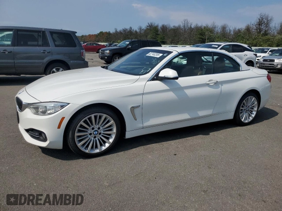 2015 BMW 4 Series 428i with VIN WBA3V7C57FP772880, listed as a Copart auction lot 62740295 with 107,673 mi miles and Salvage title. Bid and sale history available at DreamBid. Image 1.