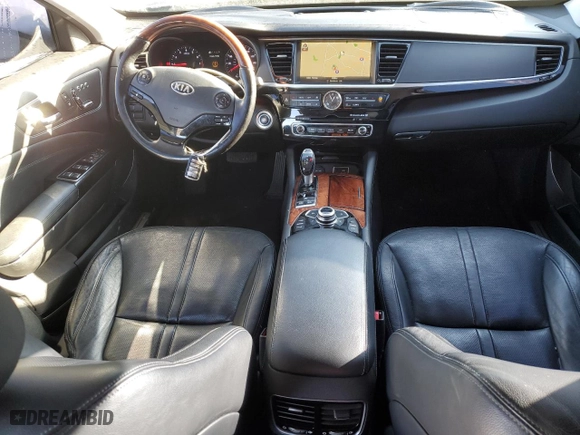 2015 Kia K900 Premium with VIN KNALU4D46F6027079, listed as a Copart auction lot 76315024 with 107,908 mi miles and Salvage Title. Bid and sale history available at carsss.com. Image 8.