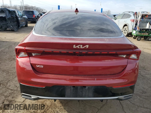 2024 Kia K5 LXS with VIN 5XXG14J2XRG249789, listed as a Copart auction lot 82618724 with 22,730 mi miles and Salvage Title. Bid and sale history available at carsss.com. Image 6.