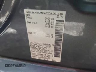 2021 Nissan Altima SV z VIN 1N4BL4DV0MN357870, wystawiony jako IAAI lot #41734734 z przebiegiem 81 423 mil mil oraz . Historia ofert i sprzedaży dostępna na DreamBid. Obrazek 9.