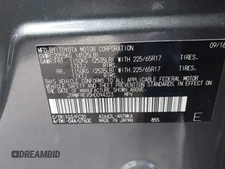 2017 Toyota RAV4 XLE with VIN JTMWFREV0HD094323, listed as a IAAI auction lot 41922013 with 71,601 mi miles. Bid and sale history available at carsss.com. Image 9.