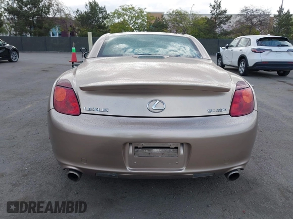 2003 Lexus SC with VIN JTHFN48Y430043403, listed as a IAAI auction lot 42057878 with 69,691 mi miles. Bid and sale history available at carsss.com. Image 17.