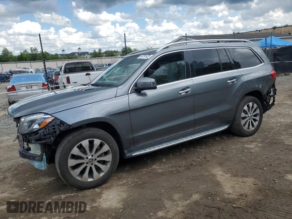 2019 Mercedes-Benz GLS 450 with VIN 4JGDF6EE2KB229497, listed as a Copart auction lot 54791425 with 101,564 mi miles and Salvage title. Bid and sale history available at DreamBid. Image 1.