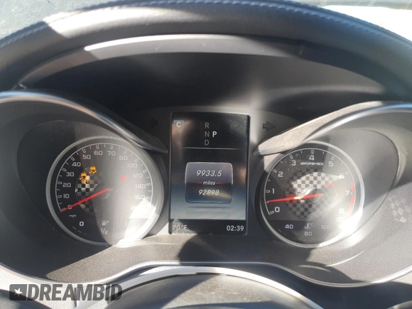 2017 Mercedes-Benz C 43 AMG with VIN 55SWF6EB9HU187322, listed as a Copart auction lot 44614605 with 92,898 mi miles and Salvage Title. Bid and sale history available at DreamBid. Image 9.