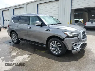 2020 Infiniti QX80 Luxe z VIN JN8AZ2NF5L9704489, wystawiony jako Copart lot #55509705 z przebiegiem 147 397 mil mil oraz Szkoda całkowita • Salvage title. Historia ofert i sprzedaży dostępna na DreamBid. Obrazek 4.