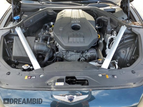 2023 Genesis G70 2.0T with VIN KMTG34TA5PU112928, listed as a Copart auction lot 74965654 with 17,963 mi miles and Salvage Title. Bid and sale history available at carsss.com. Image 12.