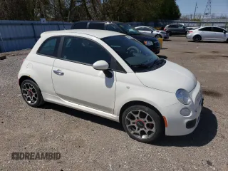 2012 FIAT 500 Sport z VIN 3C3CFFBR1CT254161, wystawiony jako Copart lot #54898795 z przebiegiem 261 207 mil mil oraz Tytuł czysty. Historia ofert i sprzedaży dostępna na DreamBid. Obrazek 4.