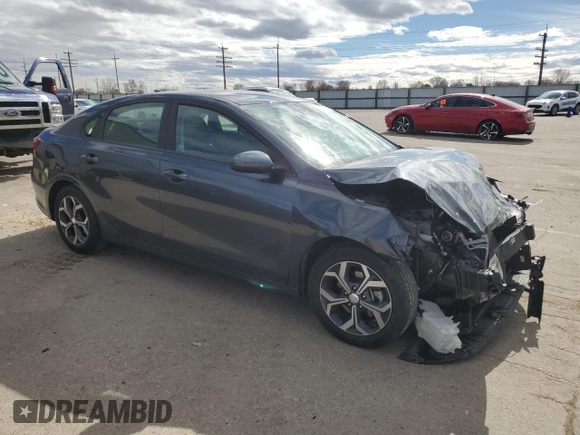 2021 Kia Forte LXS with VIN 3KPF24AD7ME334598, listed as a Copart auction lot 50231785 with 37,448 mi miles and Salvage Title. Bid and sale history available at DreamBid. Image 4.