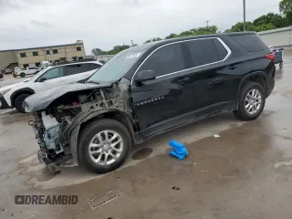 2021 Chevrolet Traverse LS with VIN 1GNERFKW4MJ241065, listed as a Copart auction lot 55017025 with 52,881 mi miles and Salvage title. Bid and sale history available at DreamBid. Image 1.