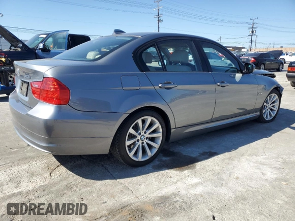 2011 BMW 3 Series 328i with VIN WBAPH5C5XBA447327, listed as a Copart auction lot 46255895 with 87,150 mi miles and Salvage Title. Bid and sale history available at carsss.com. Image 3.