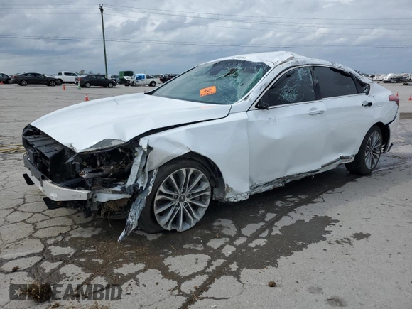 2017 Genesis G80 3.8L with VIN KMHGN4JE5HU191688, listed as a Copart auction lot 51526025 with 109,842 mi miles and Salvage Title. Bid and sale history available at carsss.com. Image 1.