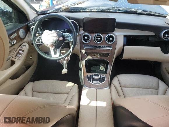 2019 Mercedes-Benz C 300 with VIN 55SWF8DB4KU288353, listed as a Copart auction lot 54496645 with Not provided miles and Salvage title. Bid and sale history available at DreamBid. Image 8.