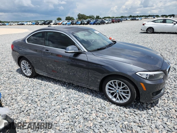 2015 BMW 2 Series 228i xDrive with VIN WBA1F7C5XFV367659, listed as a Copart auction lot 58855145 with 50,848 mi miles and Salvage title. Bid and sale history available at DreamBid. Image 4.